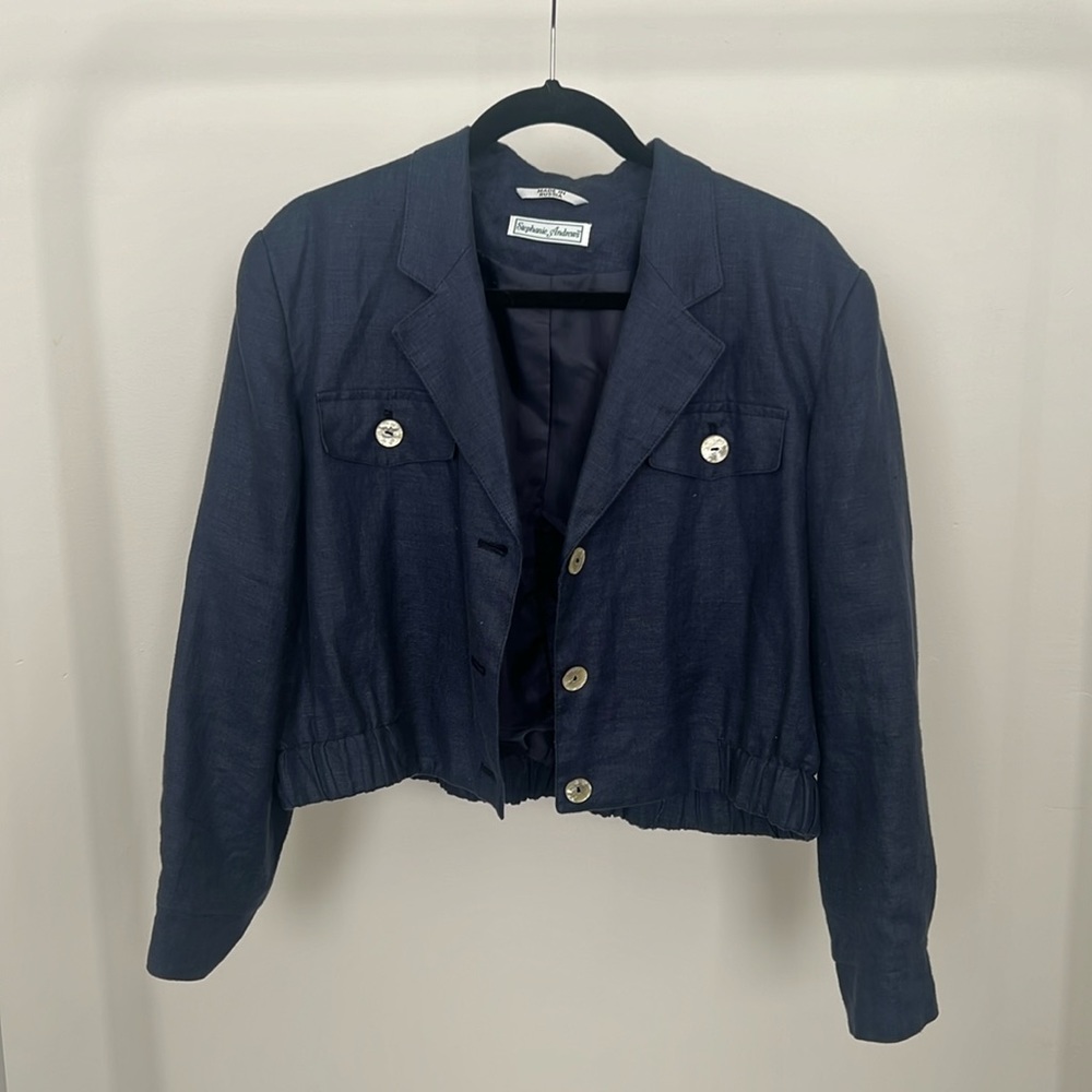 Cropped Linen Jacket